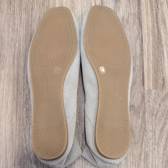 Lucky Brand Women's Light Gray Suede Loafers - Picture 4 of 4